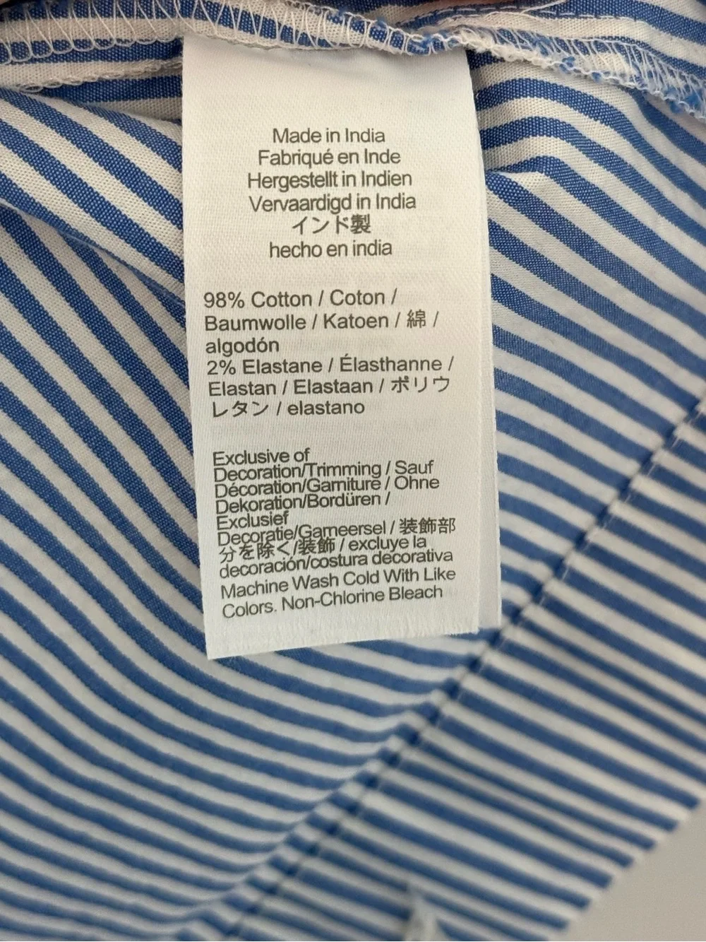 J. Crew Factory blue white